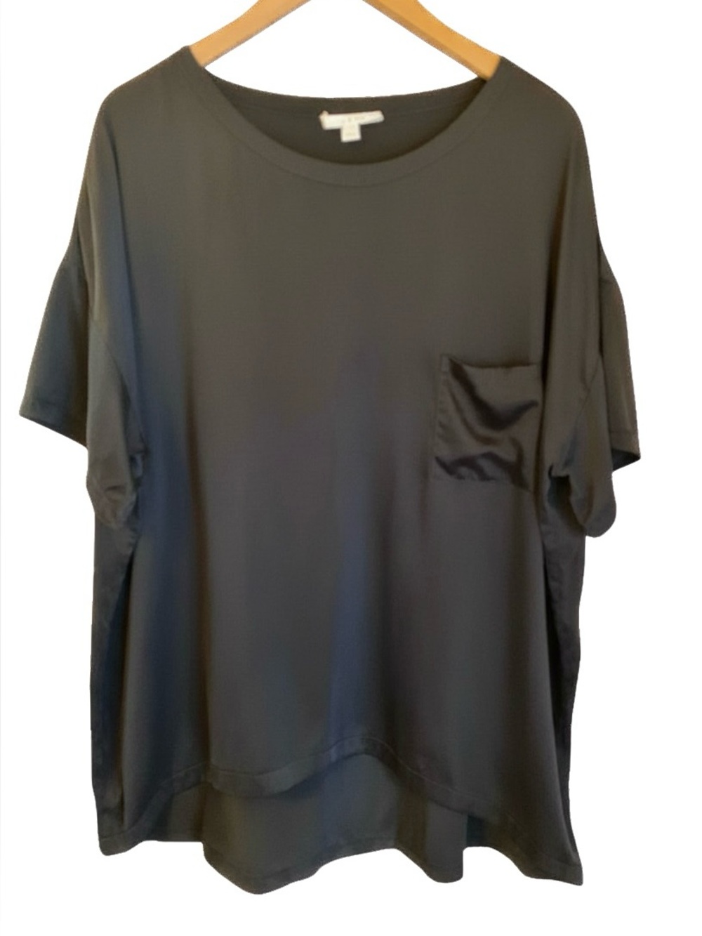 Lunya Washable Silk Pajama Top black L/XL